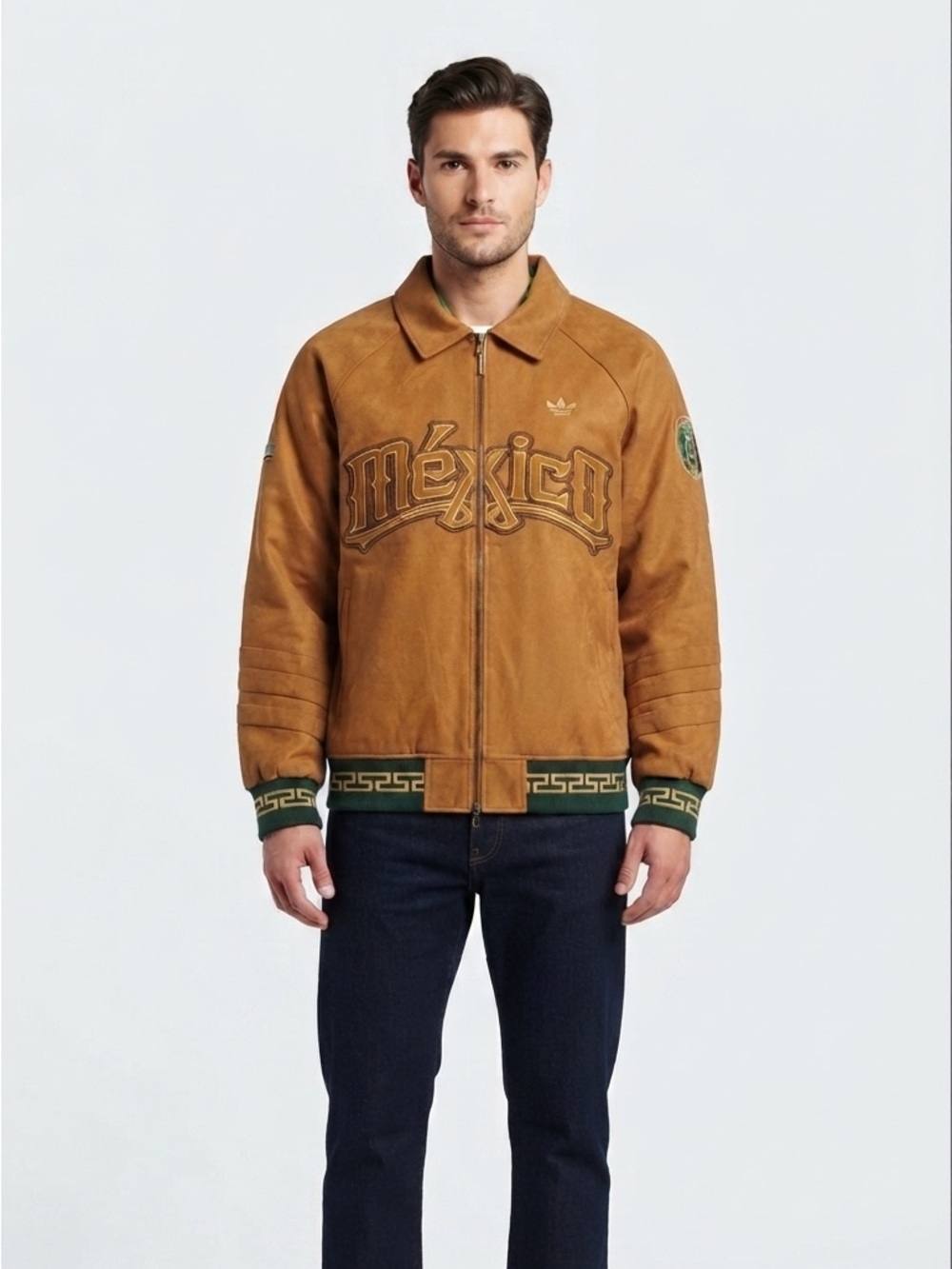 🔥 Rare Limited Edition Mexico Adidas Suede Jacket – Size L – Brand New! 🇲🇽✨